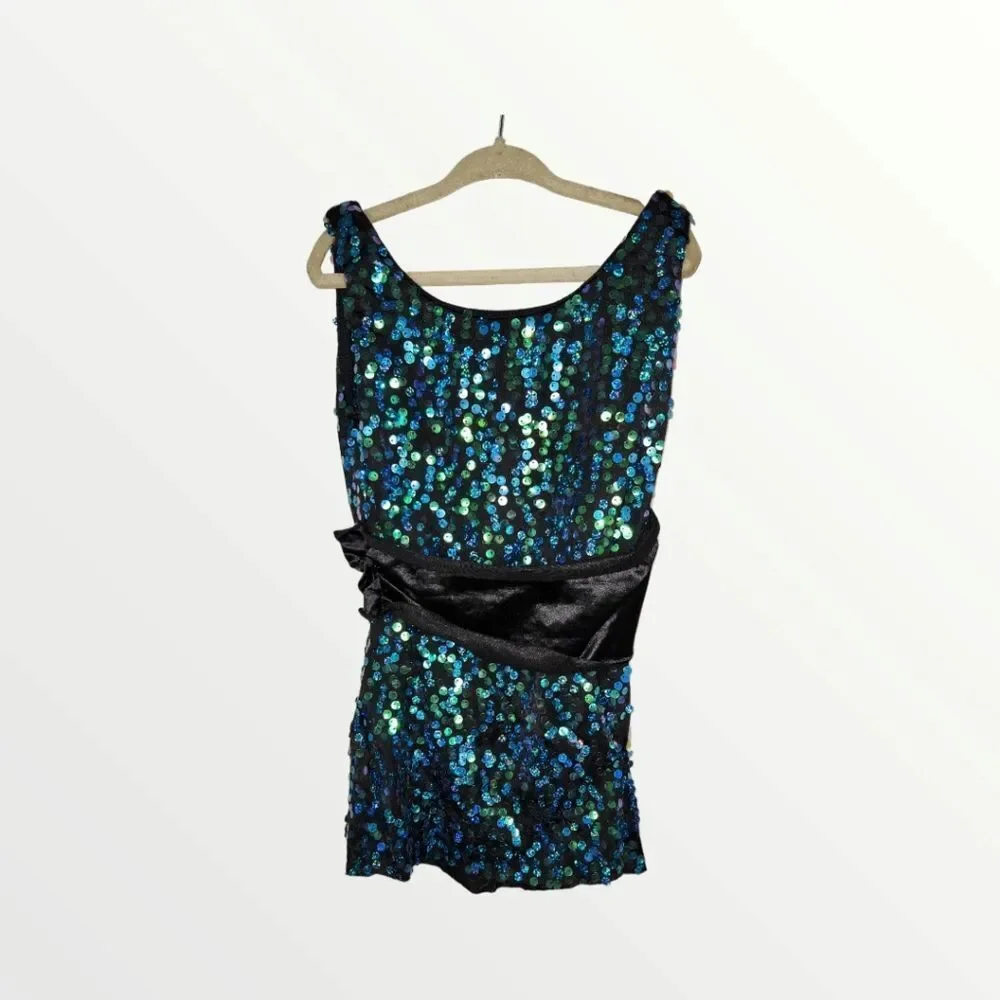 Weissman Style 5506 Dance Ballet Costume Blue top LC Large